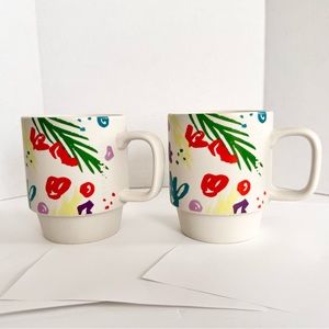 Starbucks 2016 MultiColored Spring Flowers 2016 STARBUCKS Stackable Cup Mug